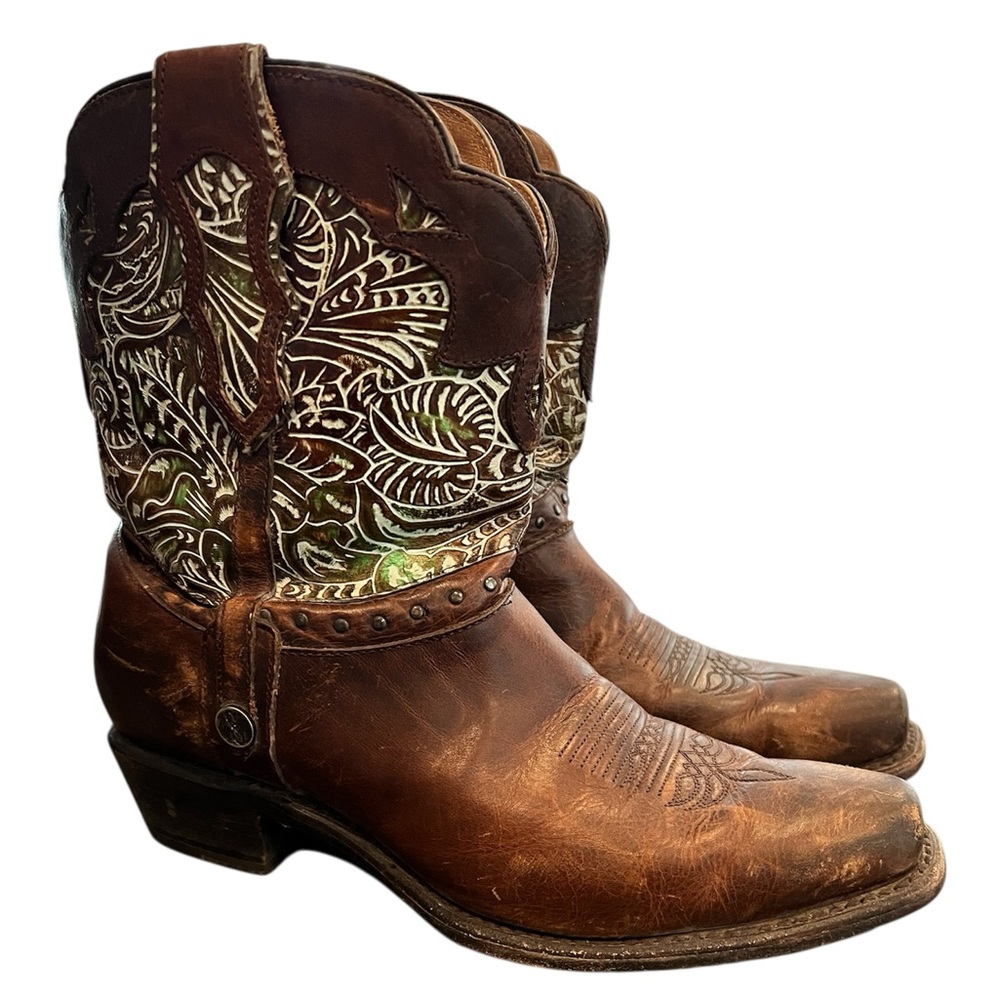 Sonora Womens Cowgirl Western Boots Size 11 B Leather Mid Calf Brown